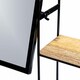 image 5 of Fine Decor FA3721W Jeeves Shelving and Organiser Mirror, Black Black