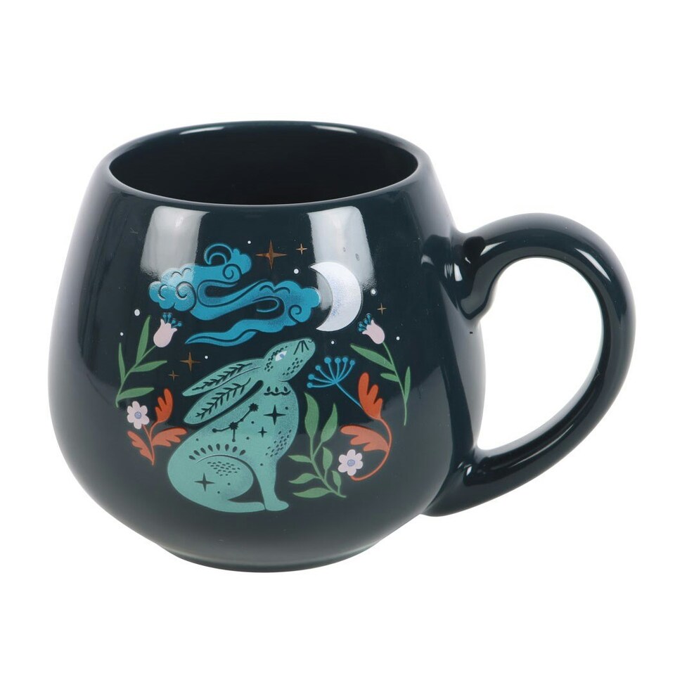 image 1 of Ceramic Midnight Hare Rounded Mug