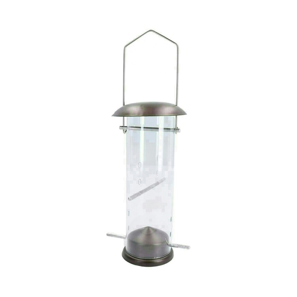 image 1 of Small Deluxe Bird Feeder Nyjer Seed Holder Hanging Feeding Station Wild Birds