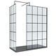 image 1 of Balterley Glass Walk In Wetroom Screens with Framed Design and Shower Tray | Black | Matt Black