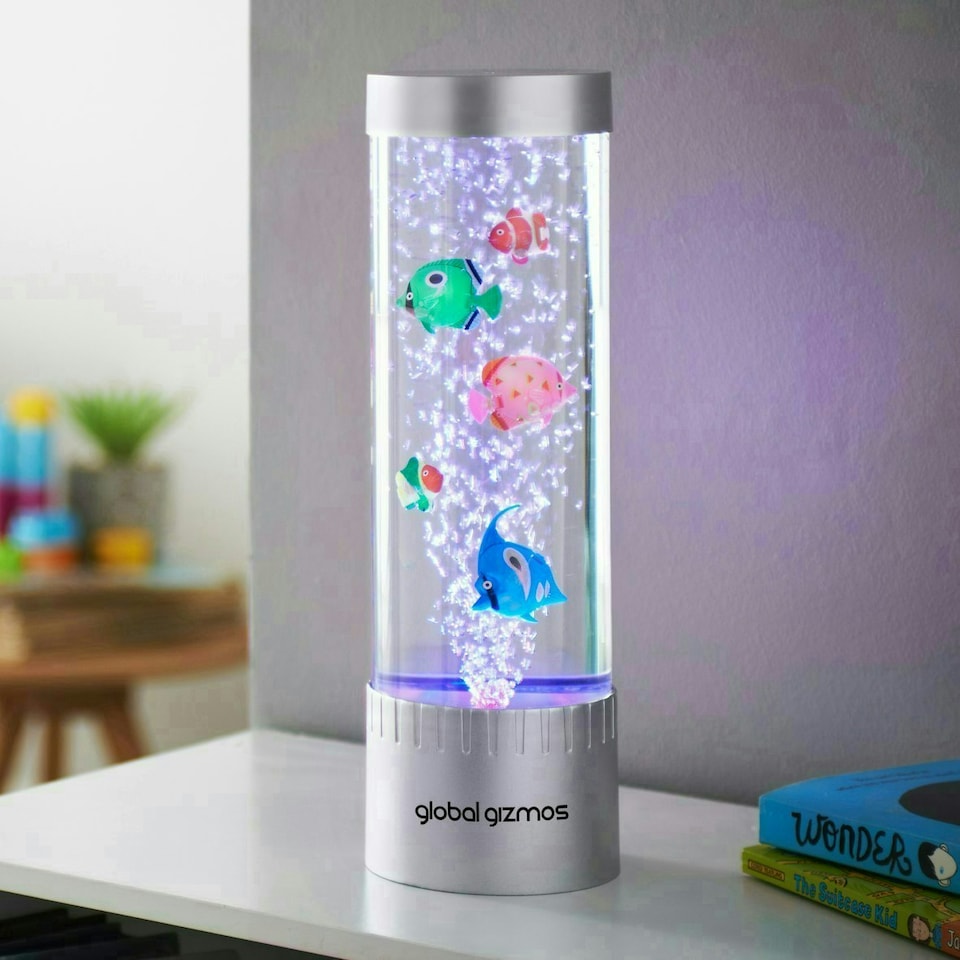 image 1 of 32cm Bubble Fish Lamp Colour Changing