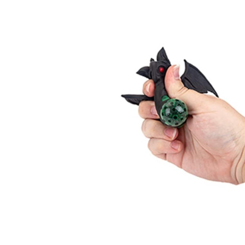 image 1 of Assorted Spooky Halloween Squishy Black Bat Toy