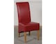 image 7 of Dakota 182 x 92cm Oak Large Dining Table and 6 Montana Leather Chairs | Red | Red