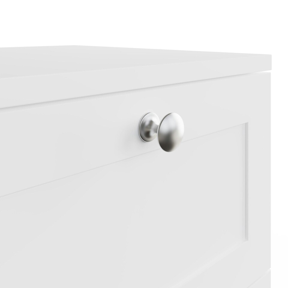 image 1 of FWStyle Artus Shaker 2 Drawer Bedside Table Nightstand Matt White