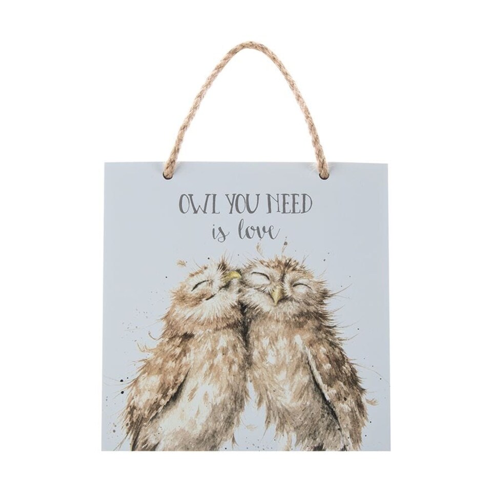 image 1 of Wrendale Designs Square 15 x 15 cm Wooden Plaque with Twine, Illustrated Wall Hanging