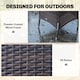 image 4 of Outsunny Rattan Dining Set for 6 with Cushions, Glass Top Table, Brown