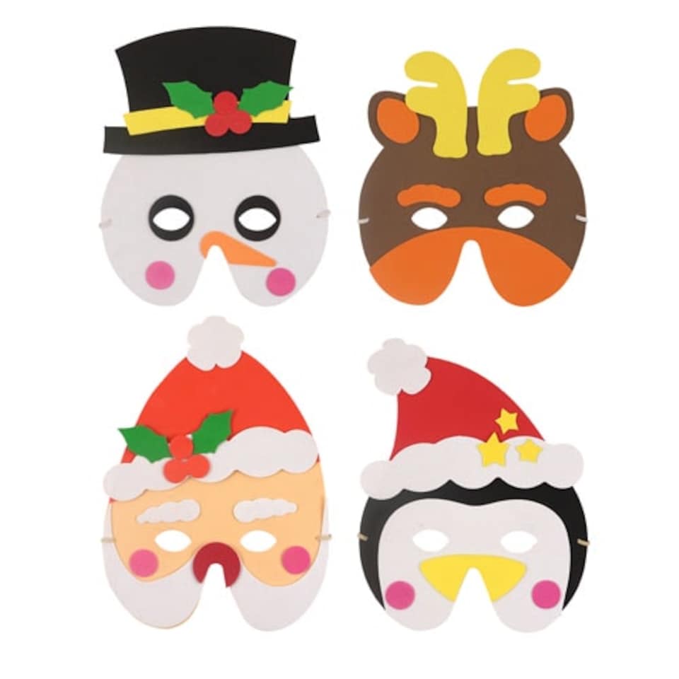 Assorted Christmas Characters Foam Mask