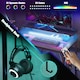 image 8 of HOMCOM L Shaped Desk with LED Lights Reversible Corner Gaming Desk with Storage