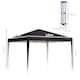image 5 of Outsunny 3 x 3M Garden Pop Up Gazebo Height Adjustable Marquee Party Tent Wedding Canopy with Carrying Bag, Black