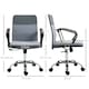 image 7 of Vinsetto Office Chair Linen Swivel Desk Chair Home Study Rocker w/ Wheel, Grey