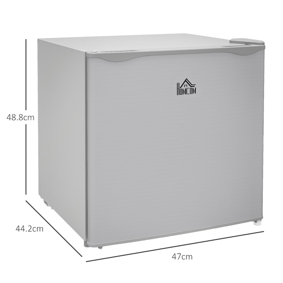 image 1 of HOMCOM Tabletop Mini Freezer with 35 Litre Capacity, Small Freezer with Reversible Door, Adjustable Temperature and Removable Wire Shelf for Bedrooms, Home Office, Grey