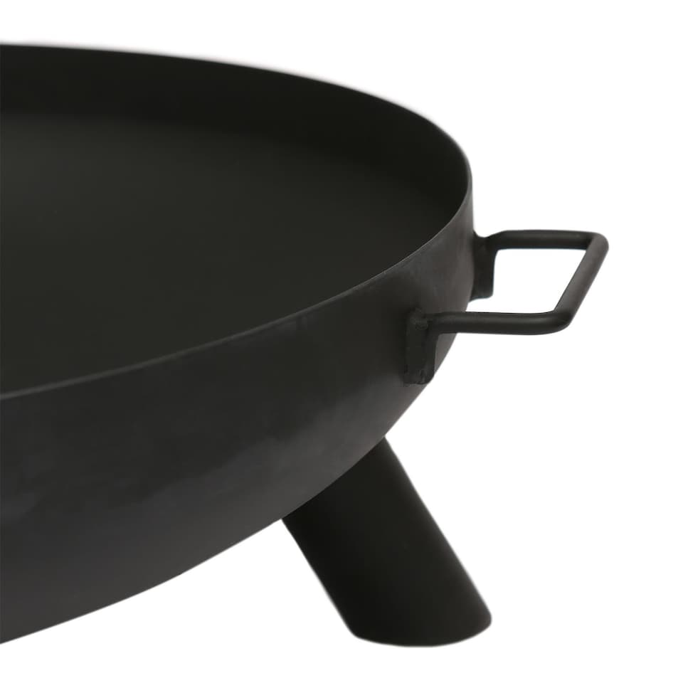 image 1 of Hammer & Tongs Round Iron Fire Pit - 68cm - Black