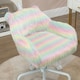 image 6 of Vinsetto Faux Fur Unicorn Desk Chair Fluffy Home Office Chair with Armrests