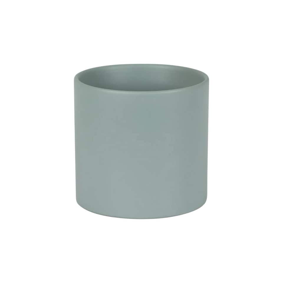 image 1 of Matte Grey Ceramic Indoor Plant Pot H13 x W13.5cm Grey