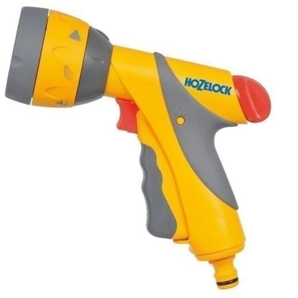 image 1 of Hozelock Multi Spray Plus Nozzle Garden Hose Pipe Water Gun 6 Functions