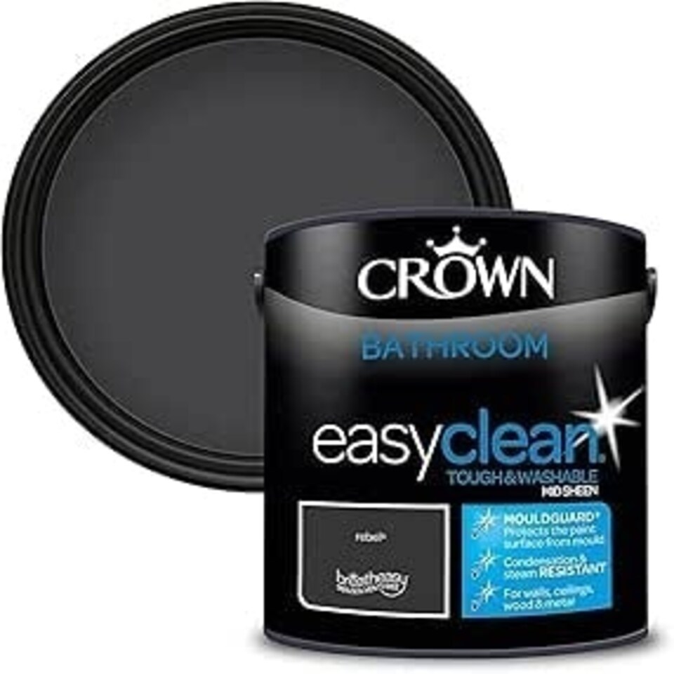 image 1 of Crown Easyclean Bathroom Mid Sheen 2.5L Rebel