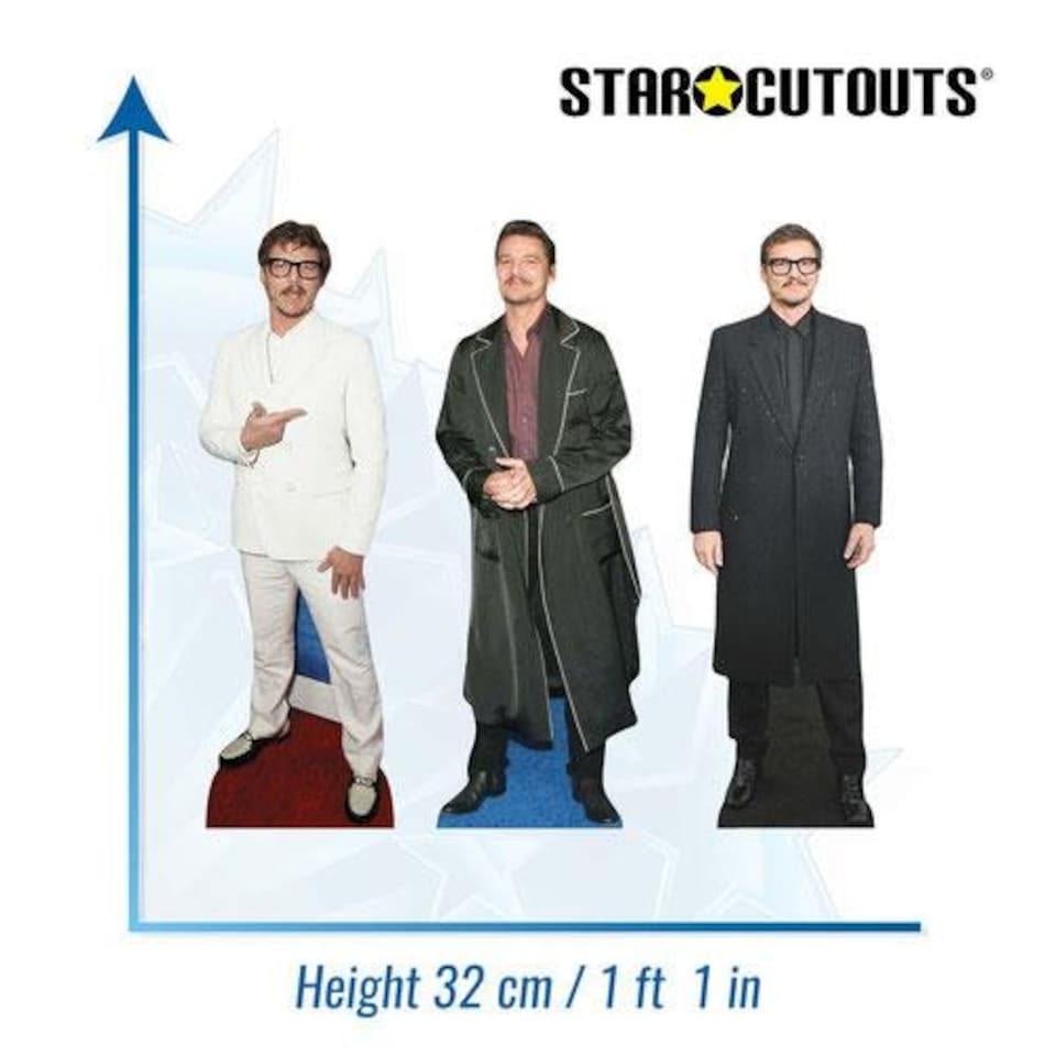 image 1 of Pedro Pascal Table Top Cardboard Cutouts - Pack of 3