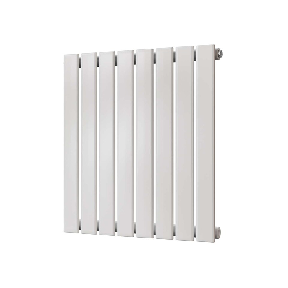 image 1 of Typhoon Horizontal Single Panel Heated Bathroom Radiator - White - (H) 600mm x (W) 544mm