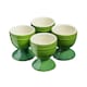 image 1 of Cooks Professional 4 Piece Egg Cup Set - Dishwasher Safe Stoneware | Green | Green | 4