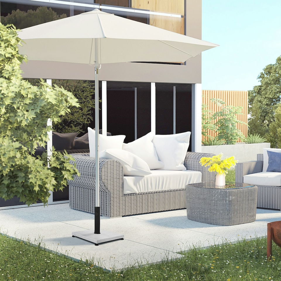 image 1 of Outsunny 12kg Garden Parasol Base w/ Adjustable Foot Concrete Umbrella Stand