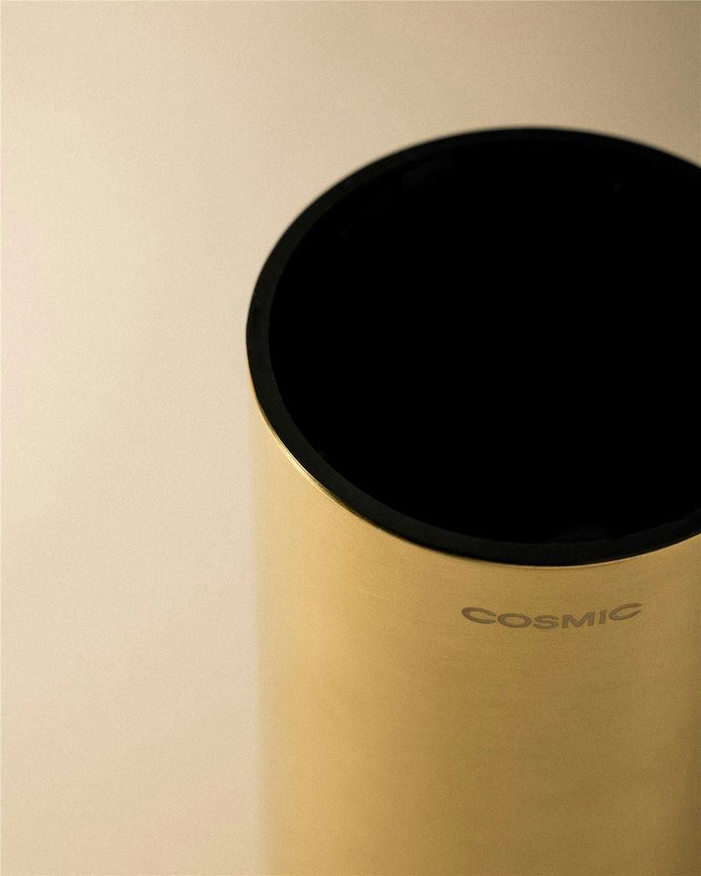 image 1 of Cosmic Standing Toothbrush Holder with Stainless Steel White Finish for Bathroom
