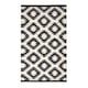 image 2 of Homescapes Zurich Handwoven Black and White Cotton Geometric Kilim Rug - 160 x 230 cm Black | 160 x 230 cm