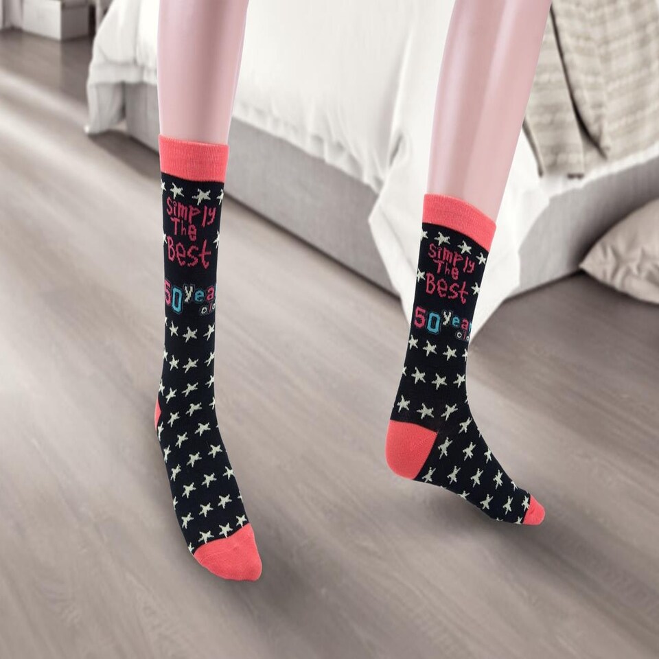image 1 of Simply The Best 50 Year Old Socks Multi