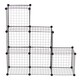 image 7 of HOMCOM DIY 6 Cube Metal Wire Rack Interlocking Storage Cabinet Living Room Organiser Display Shelves Black