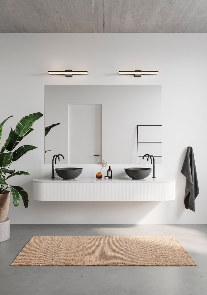 image 1 of Nordlux Tinia Indoor Wall Light Black Plastic Intergrated LED  3-Level Dimming - Mains Powered, IP44