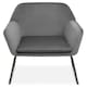 image 1 of Interiors by Premier Grey Velvet Black Frame Armchair, Easy Care Velvet Chairs, Indoor Dining with Velvet Dining Chair