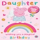 image 1 of Peppa Pig Badge Daughter Birthday Card