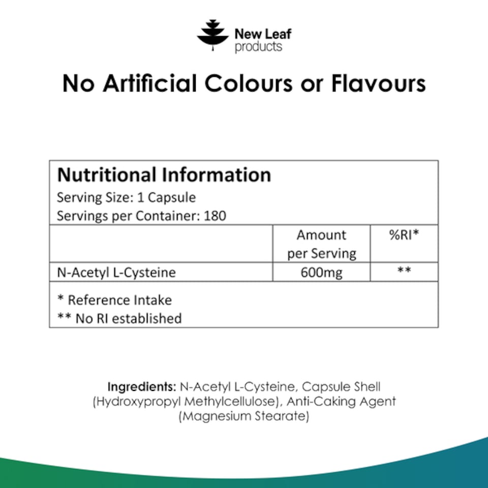 image 1 of NAC N-Acetyl-Cysteine 600mg Supplement 180 Capsules