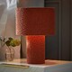 image 2 of ValueLights Ash Rust Full Fabric Boucle Table Lamp | Orange