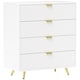 image 1 of HOMCOM Chest of Drawers with 4 Drawers for Bedroom, Living Room, White
