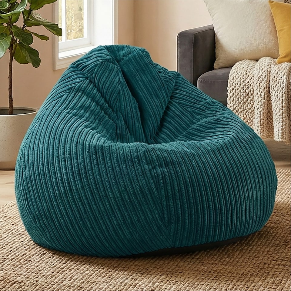 image 1 of rucomfy Jumbo Cord Slouchbag - Indoor Classic Bean Bag for Adults
