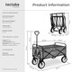image 6 of Garden Trolley - foldable with 2 mesh pockets, 80 kg load capacity | Grey | grey | 95 x 53,50 x 117 cm | 1