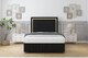 image 1 of Sloomy Boston Gold Black Plush Divan Bed With Mattress 4 Drawers With 26" Strutted Headboard & 12" Matching Footboard 5' King | Black | Black | King | 1