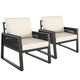image 1 of Garden Furniture Set Capri in a Corded Design and Aluminium Frame | Grey | anthracite | 76,50 x 67 x 85 cm | 1