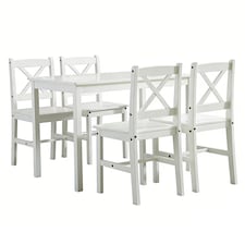 Solid Wooden Kitchen Dining Table and 4 Chairs