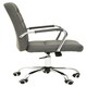image 4 of Interiors by Premier Brent Grey Leather Effect And Chrome Home Office Chair