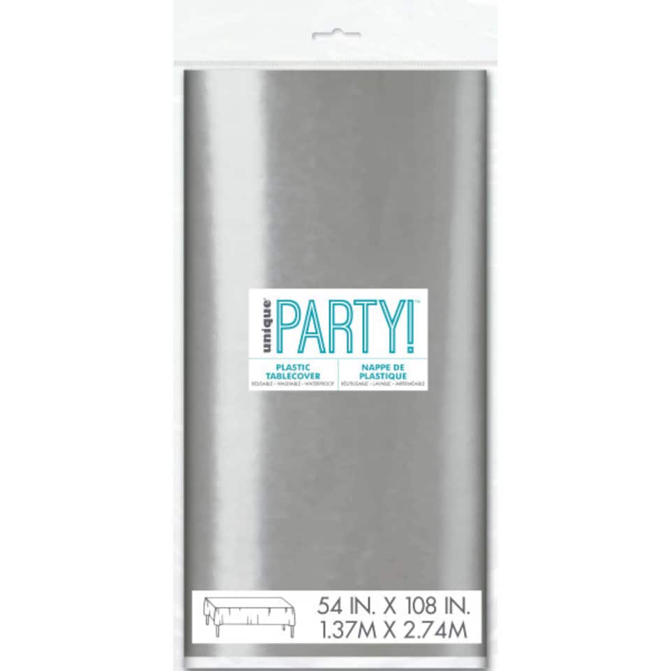 image 1 of Silver Foil Tablecover 274cm x 137cm