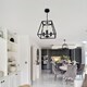 image 4 of Charley 3-Light Black Lantern Ceiling Pendant