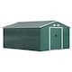 image 1 of Outsunny 13 x 11ft Garden Shed Storage with Foundation Kit and Vents, Green