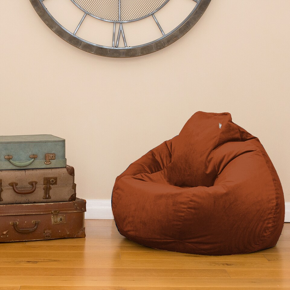 image 1 of rucomfy Indoor Adults Classic Slouchbag Bean Bag Chair - Velvet Seat