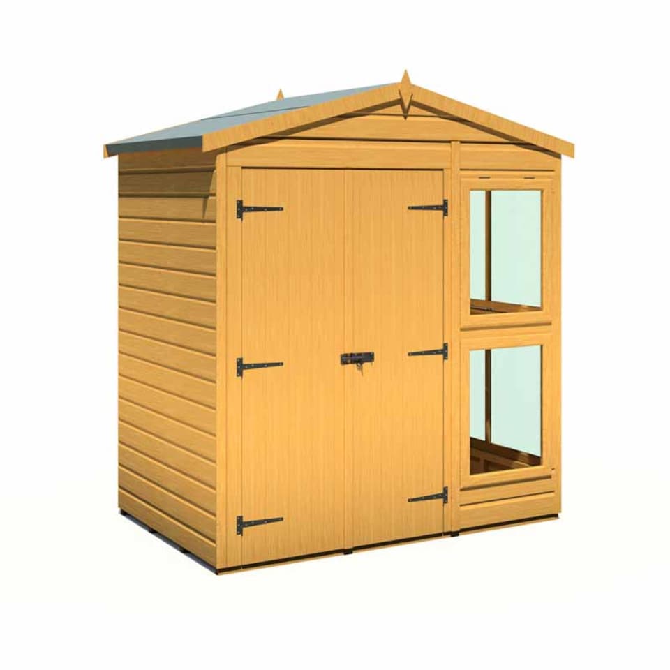 image 1 of Sun Hut 6 x 4 Feet Potting Shed - L119 x W185.8 x H214.6 cm | Brown