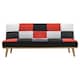 image 1 of Living and Home 3-Seater Multicolour Checkered Sofa Bed | Multi | Three Seater