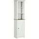 image 1 of kleankin Tall Bathroom Cabinet Storage Cupboard with Door, Adjustable Shelves