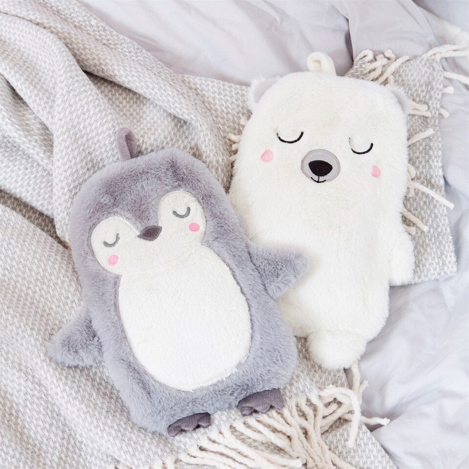 image 1 of Sass & Belle Penguin Design Hot Water Bottle