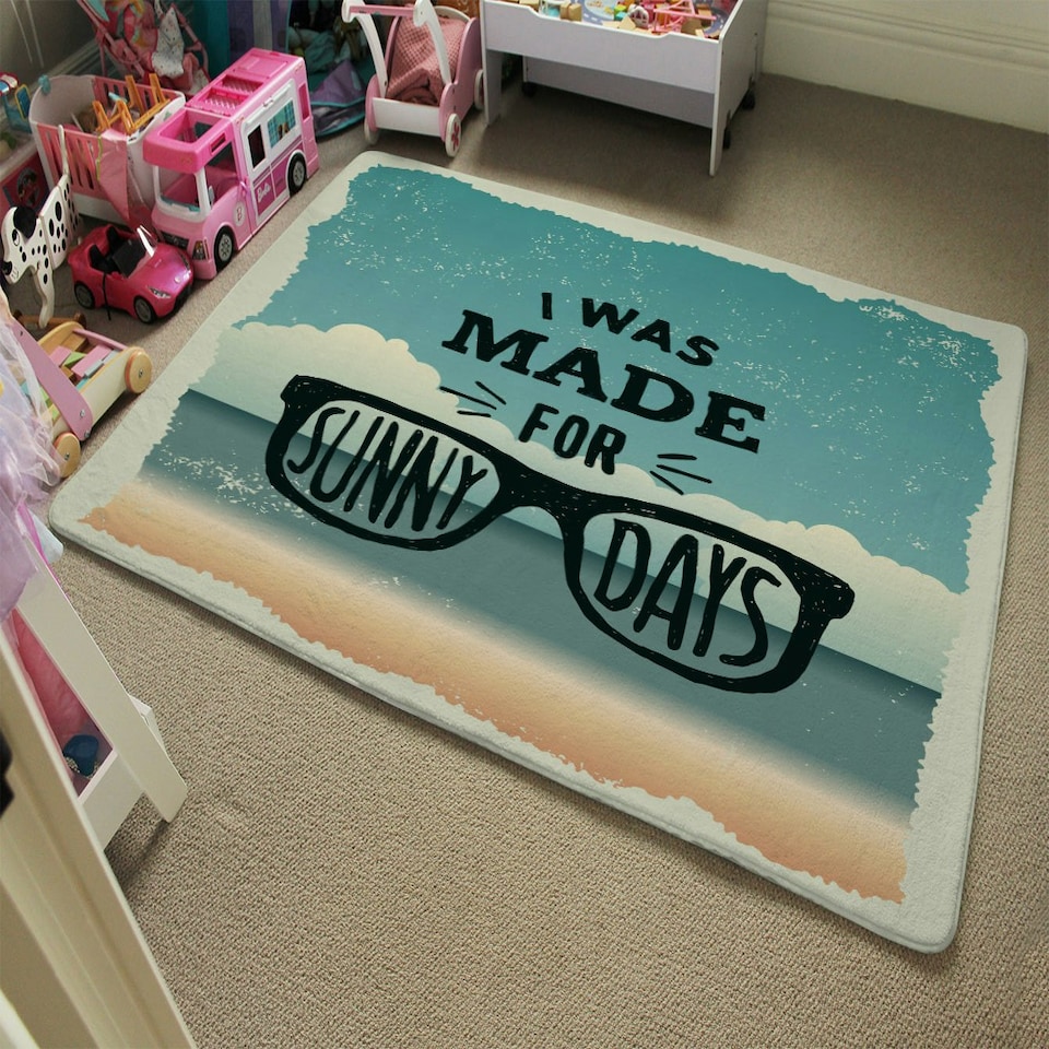 image 1 of I Was Made For Sunny Days (Rug) Blue | Large: 140x200cm