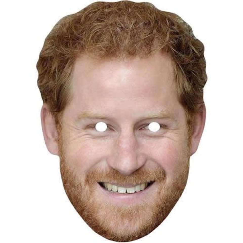 image 1 of 5 Prince Harry Face Masks Blue